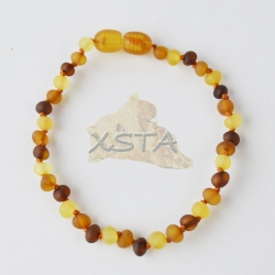Amber bracelet baroque small multi beads new